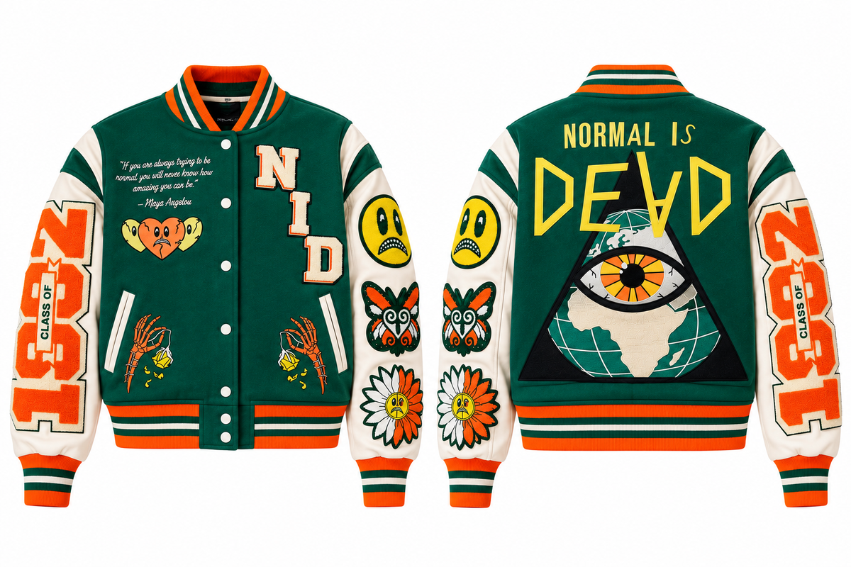 NiD University Jacket – Orange/Green (Regular) | PREORDER